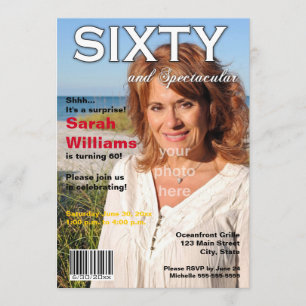 Invitation de fête d'anniversaire de couverture de