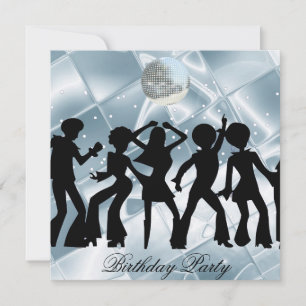 Invitation de fête d'anniversaire de danse disco s
