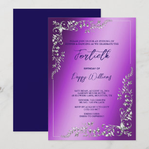 Invitation de fête d'anniversaire de décoration ar