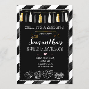 Invitation de fête d'anniversaire de dessert