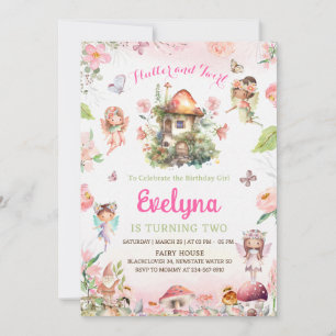 Invitation de fête d'anniversaire de fée papillonn