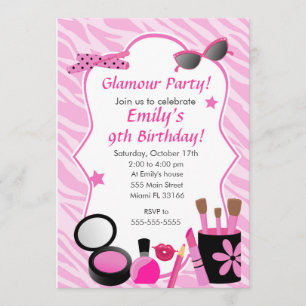 Invitation de fête d'anniversaire de fille de