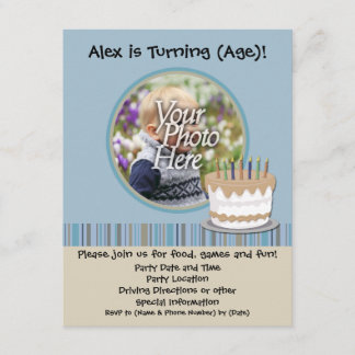 Invitation de fête d'anniversaire de garçon