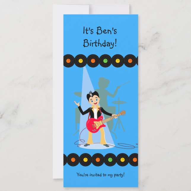Invitation de fête d'anniversaire de garçon de (Devant)