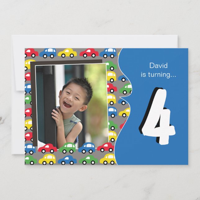 Invitation de fête d'anniversaire de garçons de (Devant)