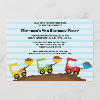 Invitation de fête d'anniversaire de garçons de