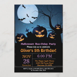Invitation de fête d'anniversaire de Halloween