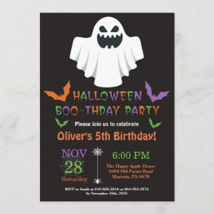 Invitation de fête d'anniversaire de Halloween