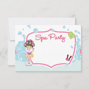 Invitation de fête d'anniversaire de jour de spa