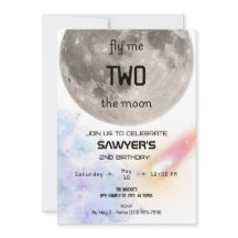 Invitation de fête d'anniversaire de la Lune