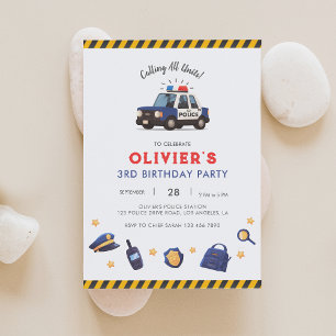Invitation de fête d'anniversaire de la police 2