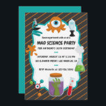 Invitation de fête d'anniversaire de la science fo<br><div class="desc">Personnalisable à vos spécificités. Crédit : DreAmLoft.</div>