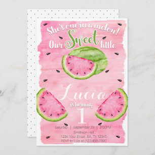 Invitation de fête d'anniversaire de la Watermelon