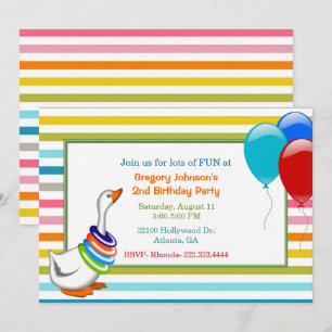 Invitation de fête d'anniversaire de l'enfant