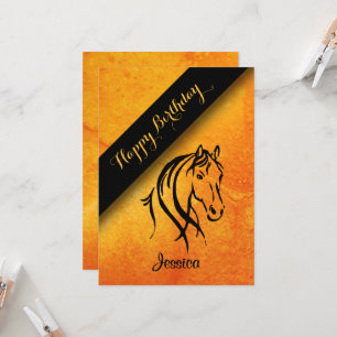 Invitation de fête d'anniversaire de l'équine roui