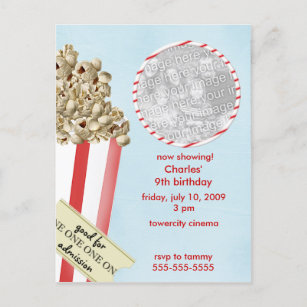 Invitations Faire Part Cartes Anniversaire Salle Cinema Zazzle Fr
