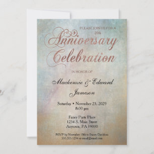 Invitation de fête d'anniversaire de mariage à l'a