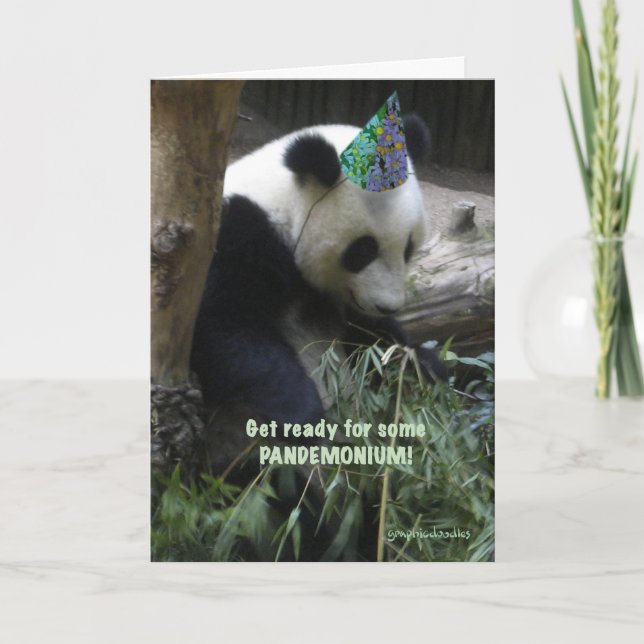 Invitation de fête d'anniversaire de pandémonium (Devant)