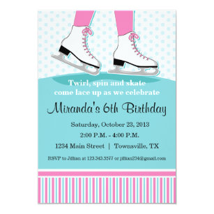 Invitations De Patinage De Glace Anniversaires Zazzle Fr