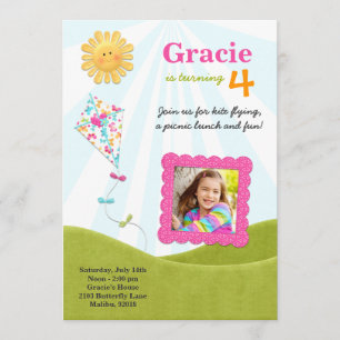 Invitation de fête d'anniversaire de pique-nique