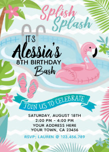 Invitations Faire Part Piscine Zazzle Fr