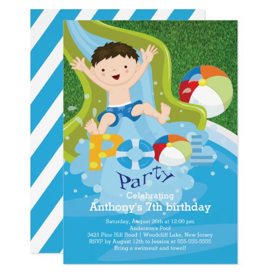 Invitation De Fete D Anniversaire De Piscine De Zazzle Fr Invitation De Fete D Anniversaire De Piscine De Zazzle Fr