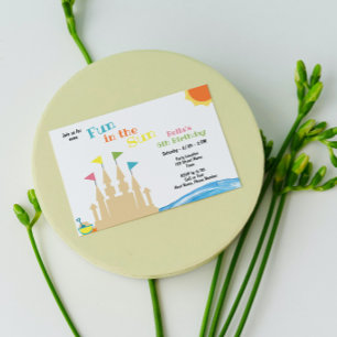 Invitation de fête d'anniversaire de plage