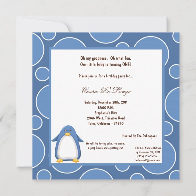 invitation de fête d'anniversaire de Pok-a-Dot 5x7 (Devant)