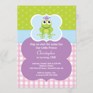 Invitation de fête d'anniversaire de prince de