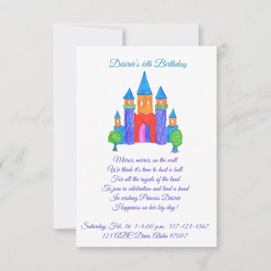 Invitation De Fete D Anniversaire De Princesse Zazzle Fr Invitation De Fete D Anniversaire De Princesse Zazzle Fr