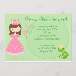 Invitation de fête d'anniversaire de princesse