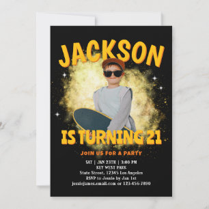 Invitation de fête d'anniversaire de rap bootleg p