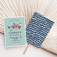 Invitation de fête d'anniversaire de requin