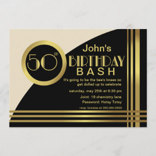 Invitation de fête d'anniversaire de style des