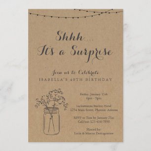 Invitation de fête d'anniversaire de surprise -
