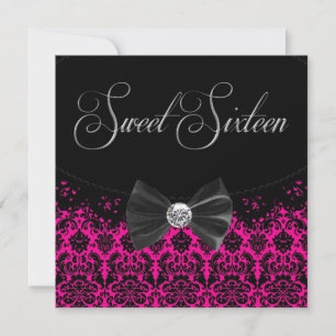 Invitation de fête d'anniversaire de sweet sixteen