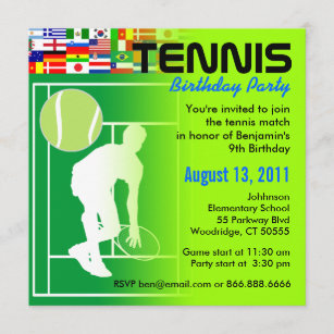 Invitations Faire Part Cartes Tennis Match Zazzle Fr
