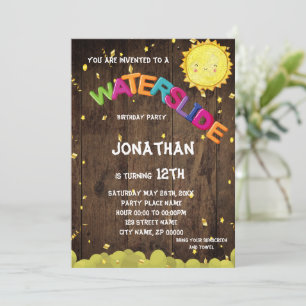 Invitation de fête d'anniversaire de toboggan