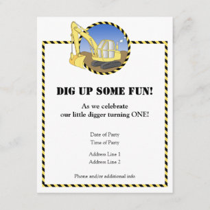 Invitation de fête d'anniversaire de zone de