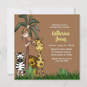 Invitation de fête d'anniversaire des amis de la J