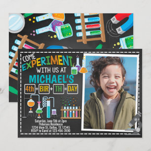 Invitation de fête d'anniversaire d'expérience de