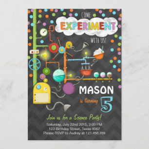 Invitation de fête d'anniversaire d'expérience de