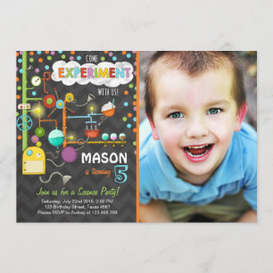 Invitation de fête d'anniversaire d'expérience de