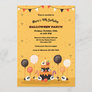 Invitation de fête d'anniversaire d'Halloween