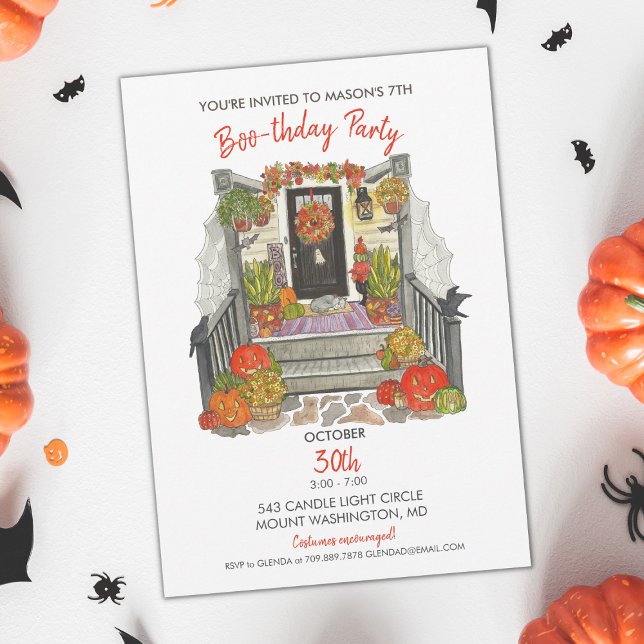 Invitation de fête d'anniversaire d'Halloween (Créateur téléchargé)