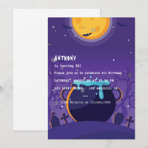 Invitation de fête d'anniversaire d'Halloween