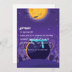 Invitation de fête d'anniversaire d'Halloween