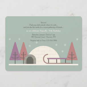 Invitation de fête d'anniversaire d'hiver
