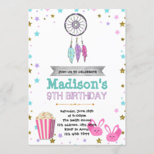 Invitation de fête d'anniversaire Dreamcatcher