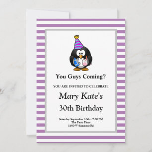 Invitation de fête d'anniversaire drôle encadrée d